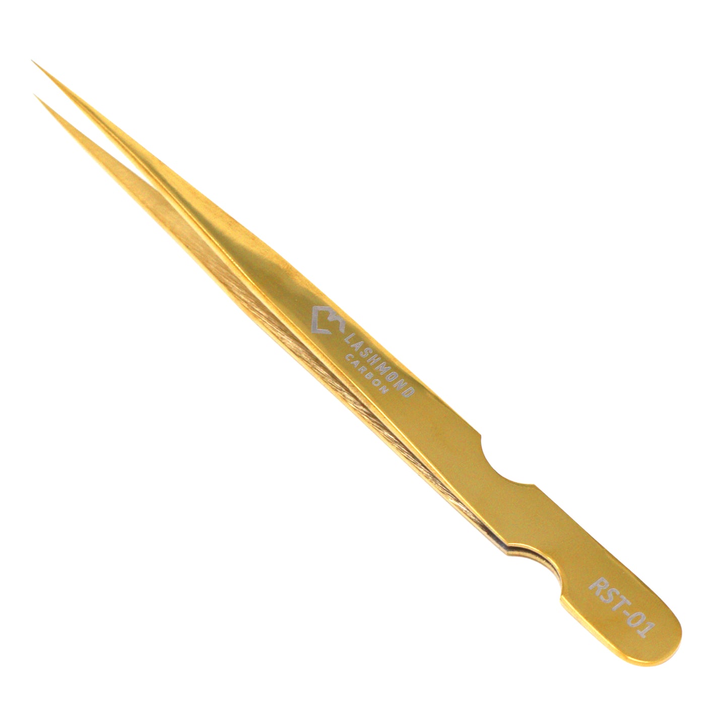 Classic Straight Lash Tweezers-Soft Tension RST01 Gold