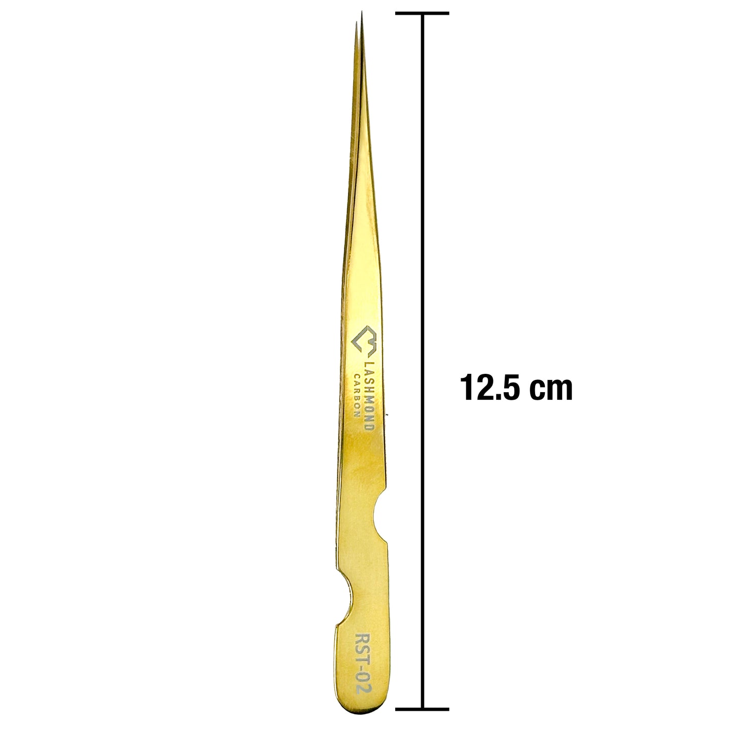 Super Straight Lash Tweezers-Soft Tension RST02 Gold