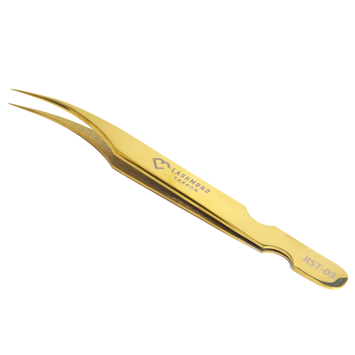 Classic Curved Lash Tweezers-Soft Tension RST03 Gold