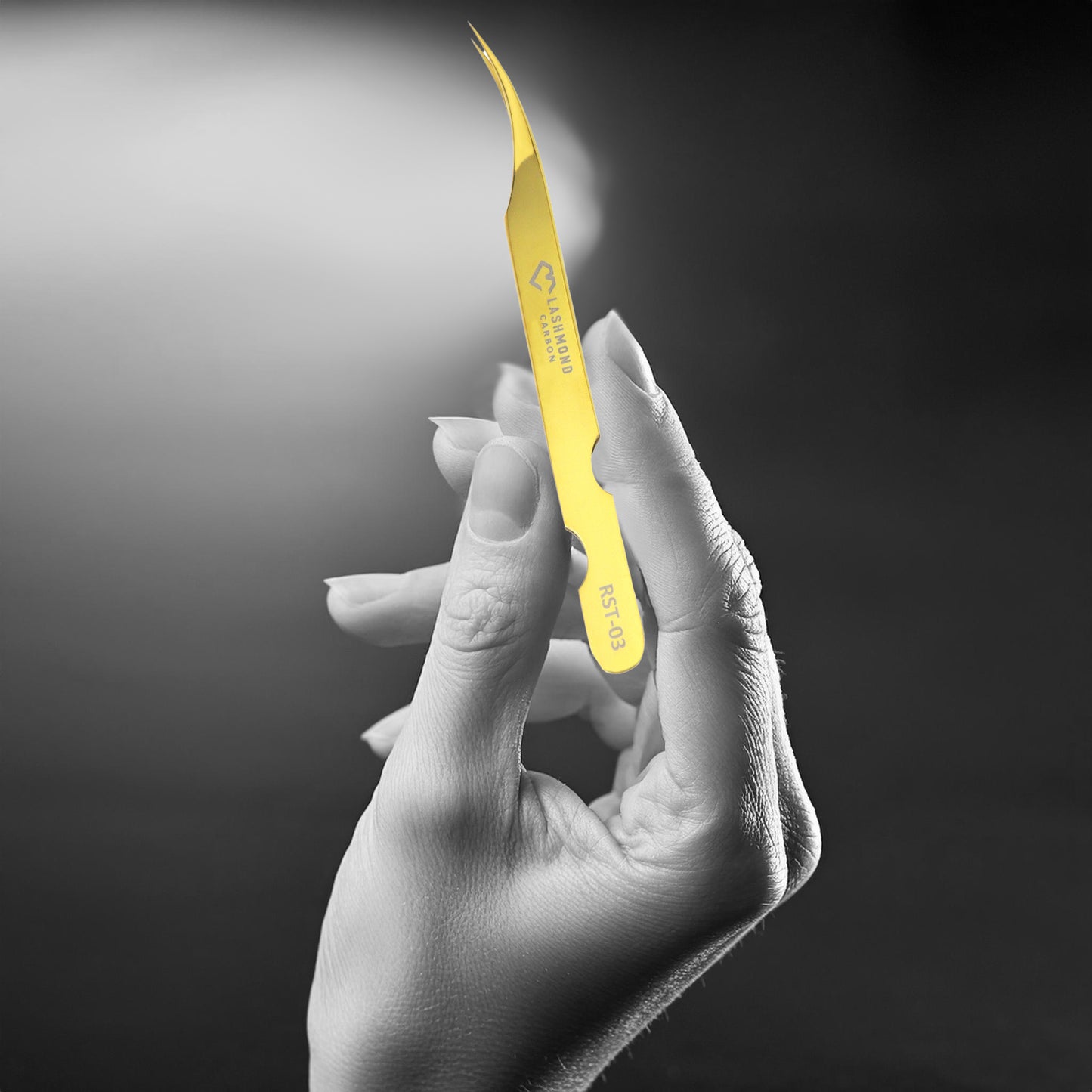 Classic Curved Lash Tweezers-Soft Tension RST03 Gold