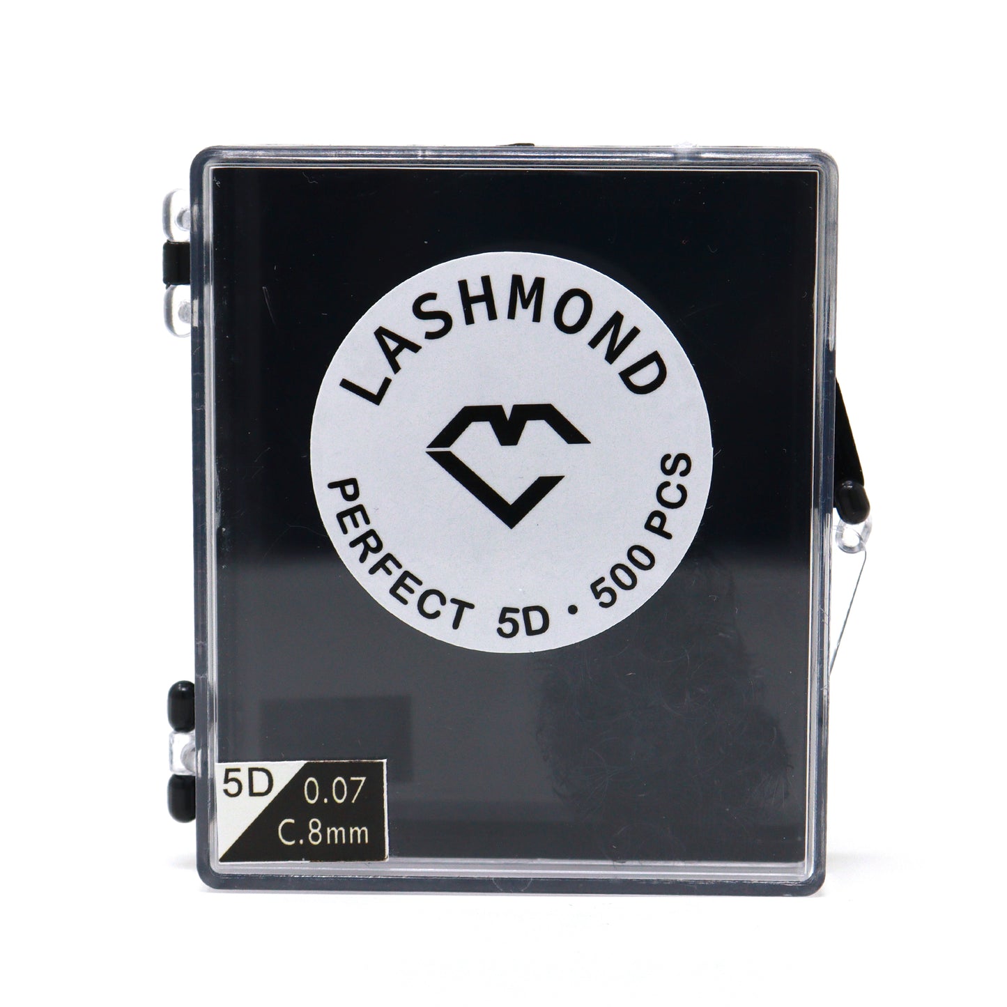 500 PCS 5D Premade Fans Short Stem Eyelash Extensions - 0.07mm C Curl, 7mm to 15mm Length